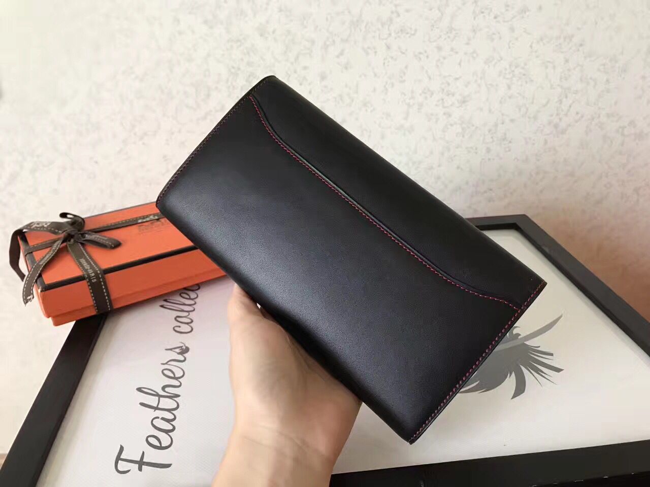 Hermes Constance Long Wallet In Black Swift Leather - Image 9