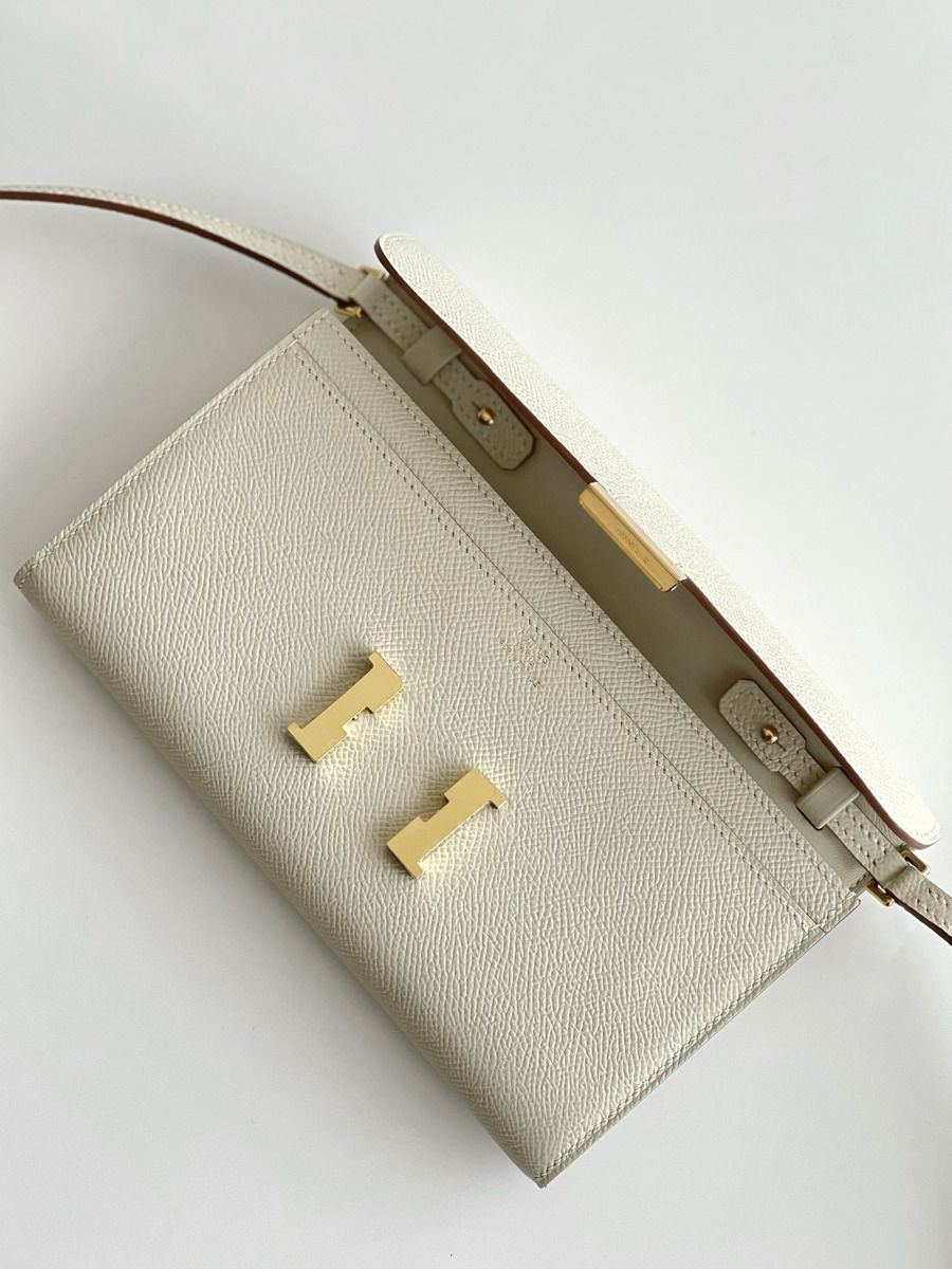 Hermes Constance To Go Wallet in Craie Epsom Calfskin - Image 5