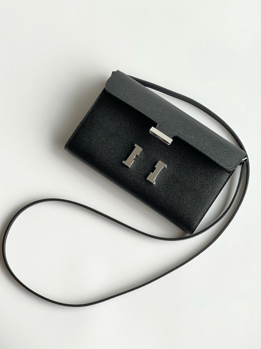 Hermes Constance To Go Wallet in Black Epsom Calfskin - Image 3