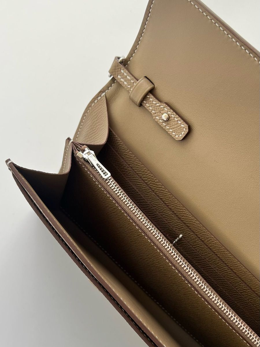 Hermes Constance To Go Wallet in Taupe Epsom Calfskin - Image 8