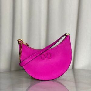Valentino Hot Pink Vlogo Mini Garavani Shoulder Bag
