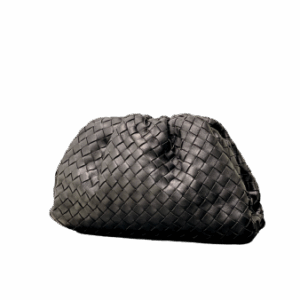 Bottega Veneta Black Intrecciato Clutch with Teen Pouch