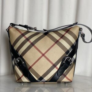 Burberry House Check Black Shoulder Bag