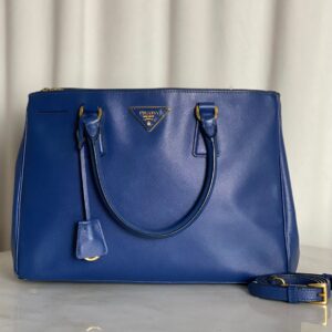 Prada Blue 2 Zip Tote Bag