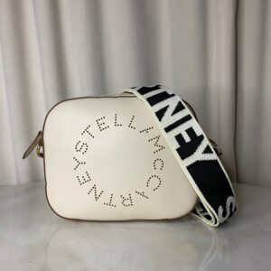 Stella Mccartney White Camera Logo Crossbody Bag