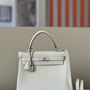 Kelly 28 Togo Craie (10) Palladium Hardware