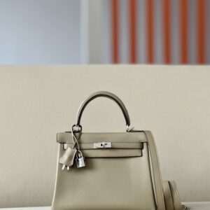 Kelly 25 Swift Beige Marfa (8Q) Palladium Hardware