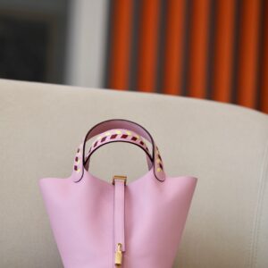 Picotin Lock 18 Epsom Mauve Sylvestre(X9) Gold Hardware