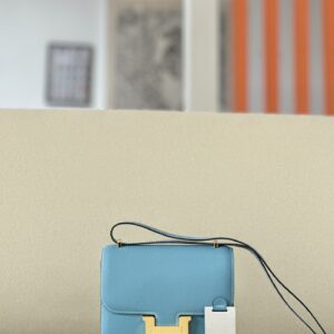 Constance 19 Epsom New Bleu Jean(D2) Gold Hardware