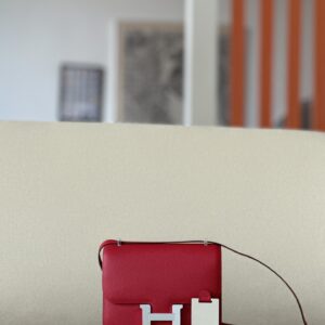 Constance 19 Epsom Rouge Casaque(Q5) Palladium Hardware